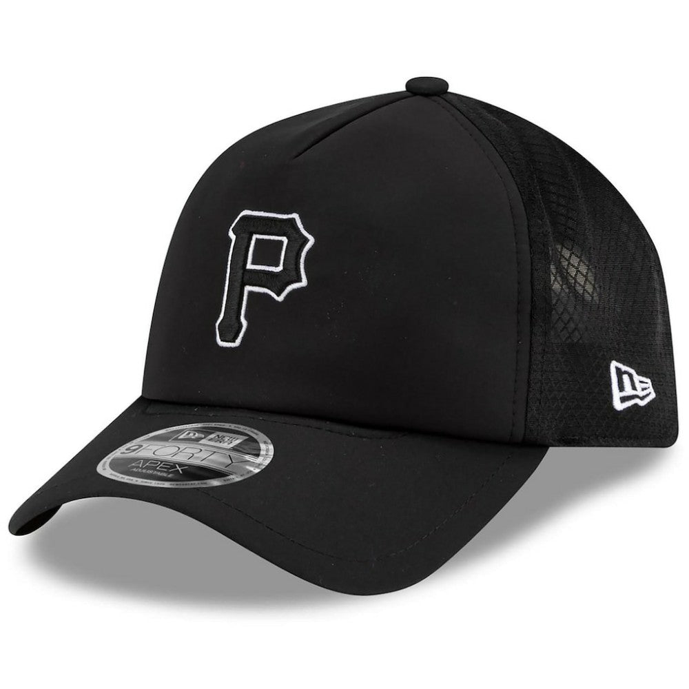Pittsburgh Pirates New Era 2026 Batting Practice Apex 9FORTY Adjustable Trucker Hat - Black - New Era Discount