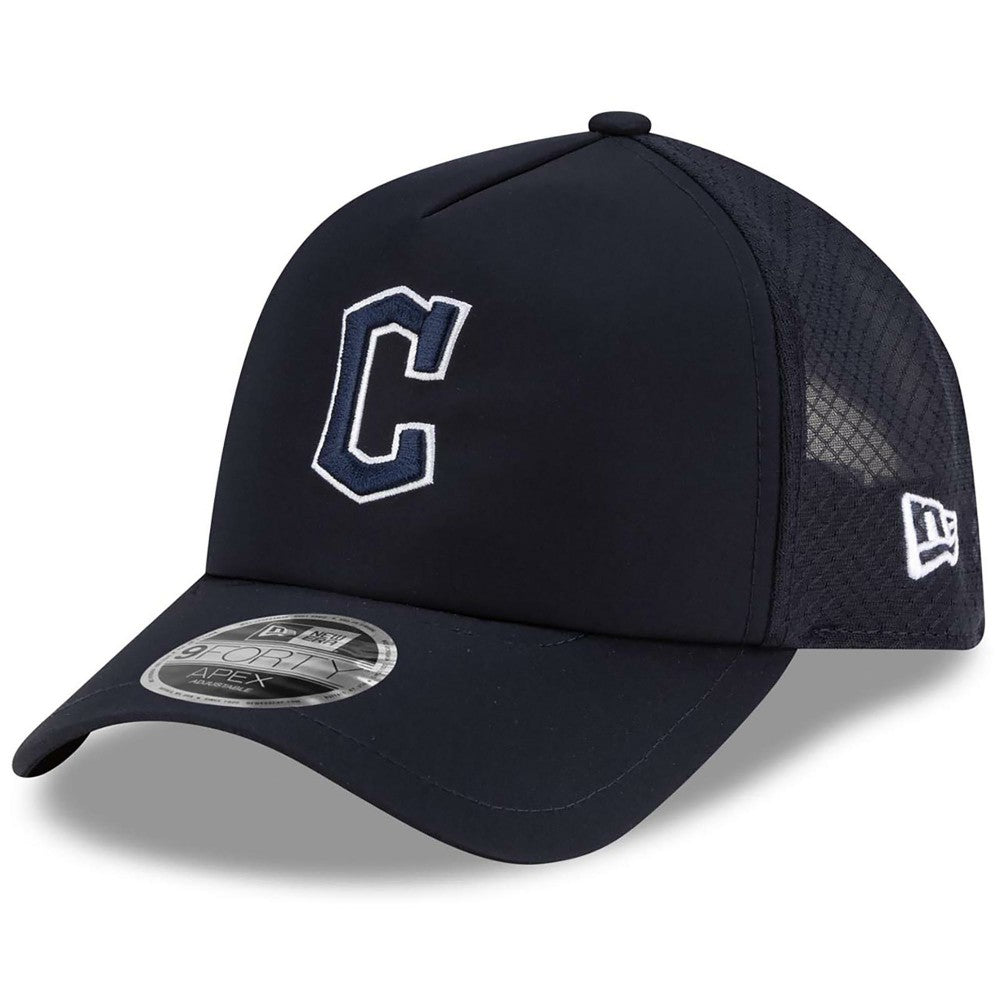 Cleveland Guardians New Era 2026 Batting Practice Apex 9FORTY Adjustable Trucker Hat - Navy - New Era Discount