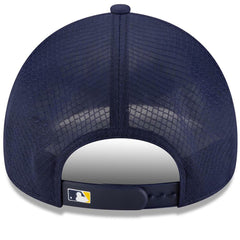 Milwaukee Brewers New Era 2026 Batting Practice Apex 9FORTY Adjustable Trucker Hat - Navy - New Era on Sale
