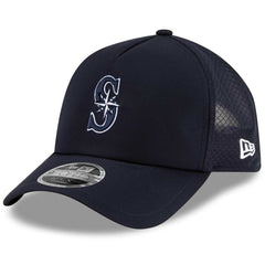 Seattle Mariners New Era 2026 Batting Practice Apex 9FORTY Adjustable Trucker Hat - Navy - New Era Discount