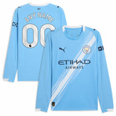 Manchester City 2025/26 Home Replica Long Sleeve Custom Jersey Sky Blue - Puma for sale