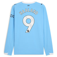 Erling Haaland Manchester City 2025/26 Home Replica Long Sleeve Player Jersey Sky Blue - Puma sale