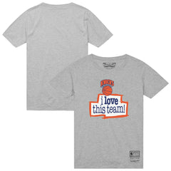 New York Knicks I Love This Team T-Shirt Heather Gray | Mitchell & Ness US
