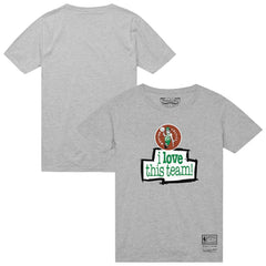Boston Celtics I Love This Team T-Shirt Heather Gray | Mitchell & Ness online