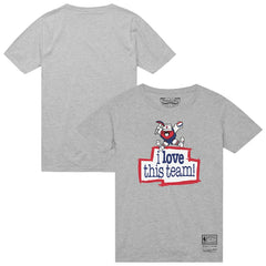 Denver Nuggets I Love This Team T-Shirt for sale Heather Gray | Mitchell & Ness US