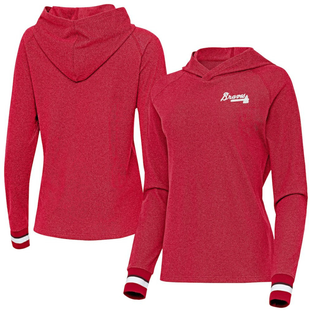 Atlanta Braves Antigua Women's Trek Pullover Hoodie - Red - MLB Online
