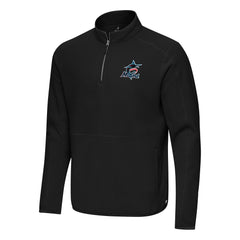 Miami Marlins Antigua Step Up Quarter-Zip Pullover - Black - MLB on Sale