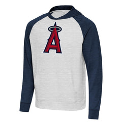 Los Angeles Angels Antigua Urgent Pullover Hoodie - Heather Navy/Gray - MLB Sale