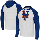 New York Mets Antigua Urgent Pullover Hoodie - Royal/Gray - MLB on Sale