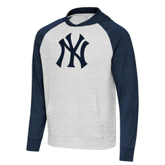 New York Yankees Antigua Urgent Pullover Hoodie - Heather Navy/Gray - MLB Discount