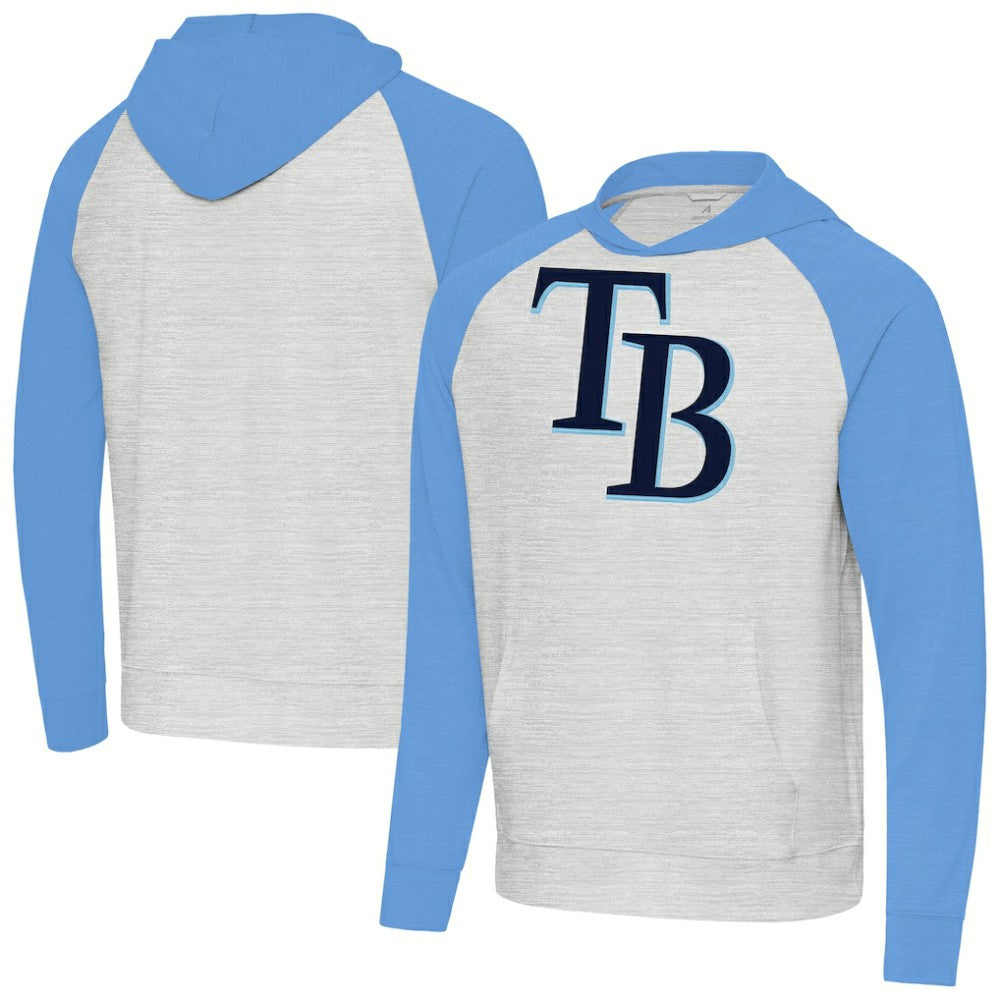 Tampa Bay Rays Antigua Urgent Pullover Hoodie - Powder Blue/Gray - MLB on Sale