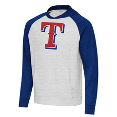 Texas Rangers Antigua Urgent Pullover Hoodie - Royal/Gray - MLB Discount