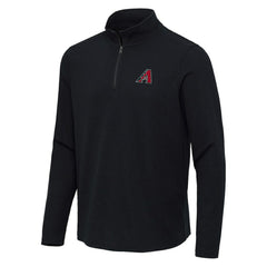 Arizona Diamondbacks Antigua Sync Tri-Blend Quarter-Zip Pullover - Heather Black - MLB Discount