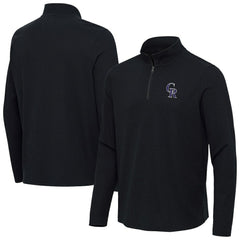 Colorado Rockies Antigua Sync Tri-Blend Quarter-Zip Pullover - Heather Black - MLB Online