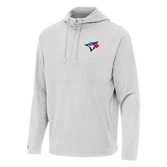 Toronto Blue Jays Antigua Connected Quarter-Zip Pullover Hoodie - Gray - MLB Discount