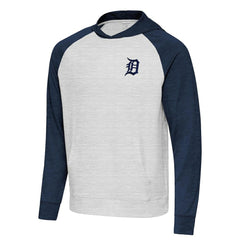 Detroit Tigers Antigua Urgent Pullover Hoodie - Heather Navy/Gray - MLB Sale