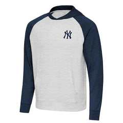 New York Yankees Antigua Urgent Pullover Hoodie - Heather Navy/Gray - MLB on Sale