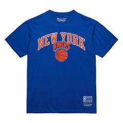 New York Knicks Hardwood Classics Vintage Logo T-Shirt Blue | Mitchell & Ness US