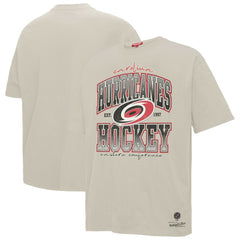Carolina Hurricanes Mitchell & Ness Women's Dump & Chase Boyfriend T-Shirt - Cream - NHL 203151850
