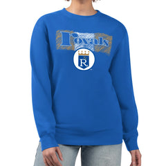 Kansas City Royals Starter Women's Team Color Shading Fleece Pullover Sweatshirt - Royal - MLB Lifestyle