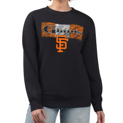 San Francisco Giants Starter Women's Team Color Shading Fleece Pullover Sweatshirt - Black - MLB Sale