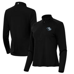 Utah Mammoth Antigua Women's Tribute Half-Zip Pullover - Black - NHL 203154839