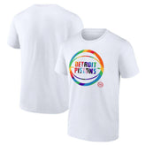 Detroit Pistons Team Logo Pride T-Shirt White