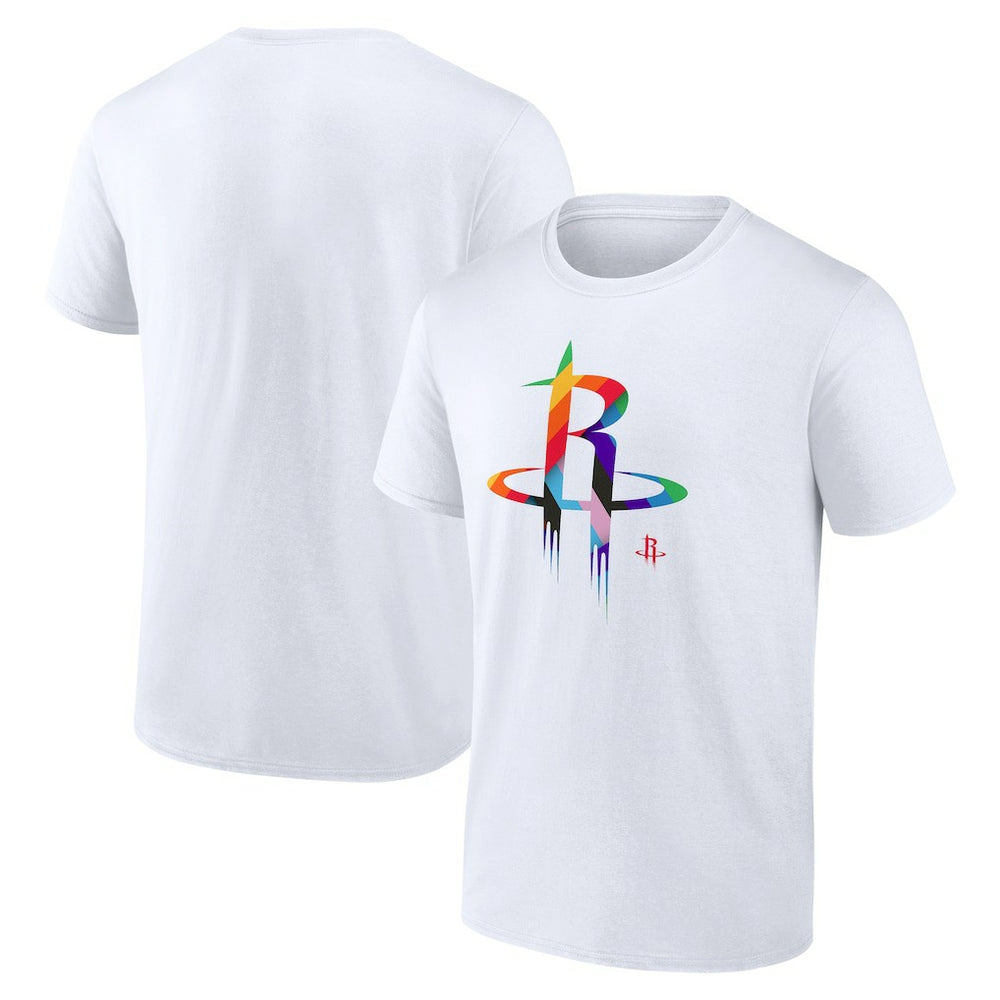 Houston Rockets Team Logo Pride T-Shirt White
