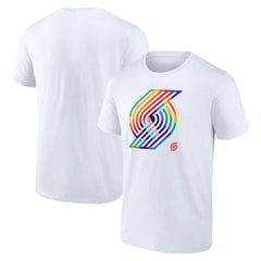Portland Trail Blazers Team Logo Pride T-Shirt White