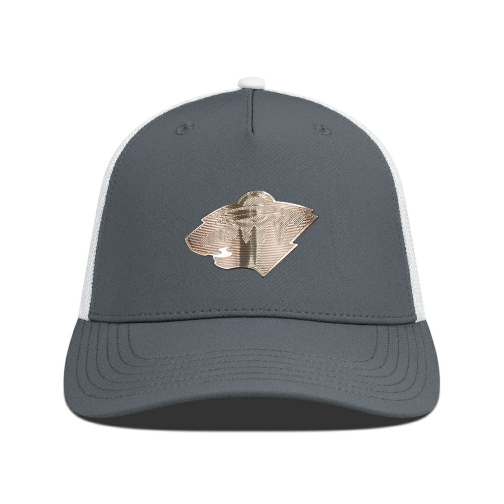 Minnesota Wild Levelwear Signal Copper Insignia Trucker Adjustable Hat - Charcoal/White - NHL 203155902