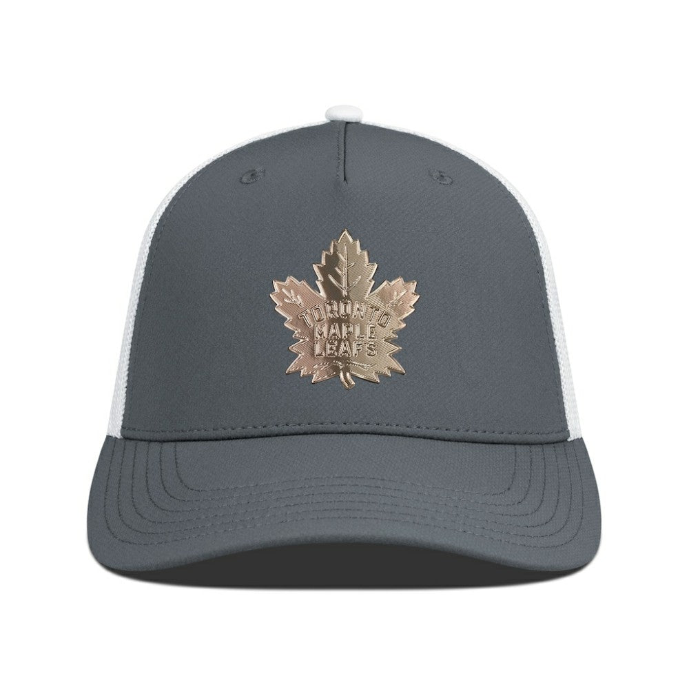 Toronto Maple Leafs Levelwear Signal Copper Insignia Trucker Adjustable Hat - Charcoal/White - NHL 203155908