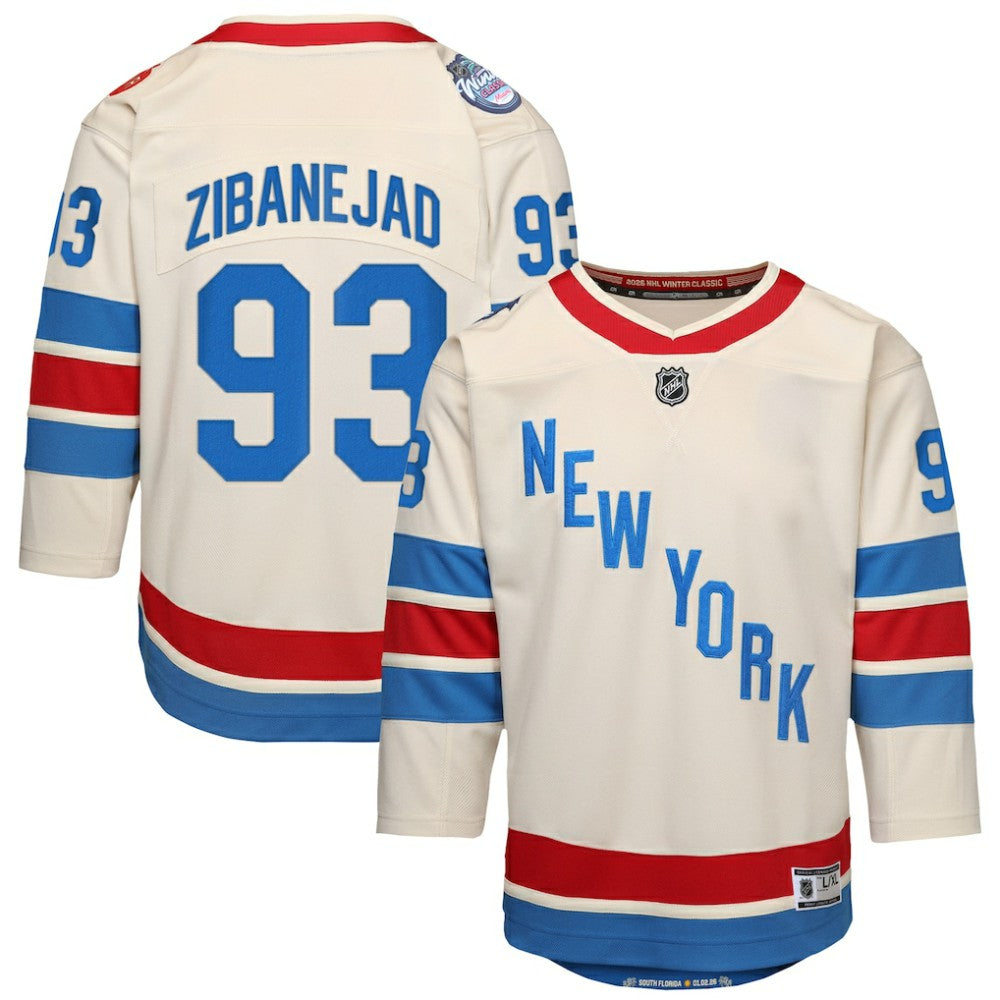 Mika Zibanejad New York Rangers Outerstuff Youth 2026 NHL Winter Classic Premier Jersey - White - NHL 203156095