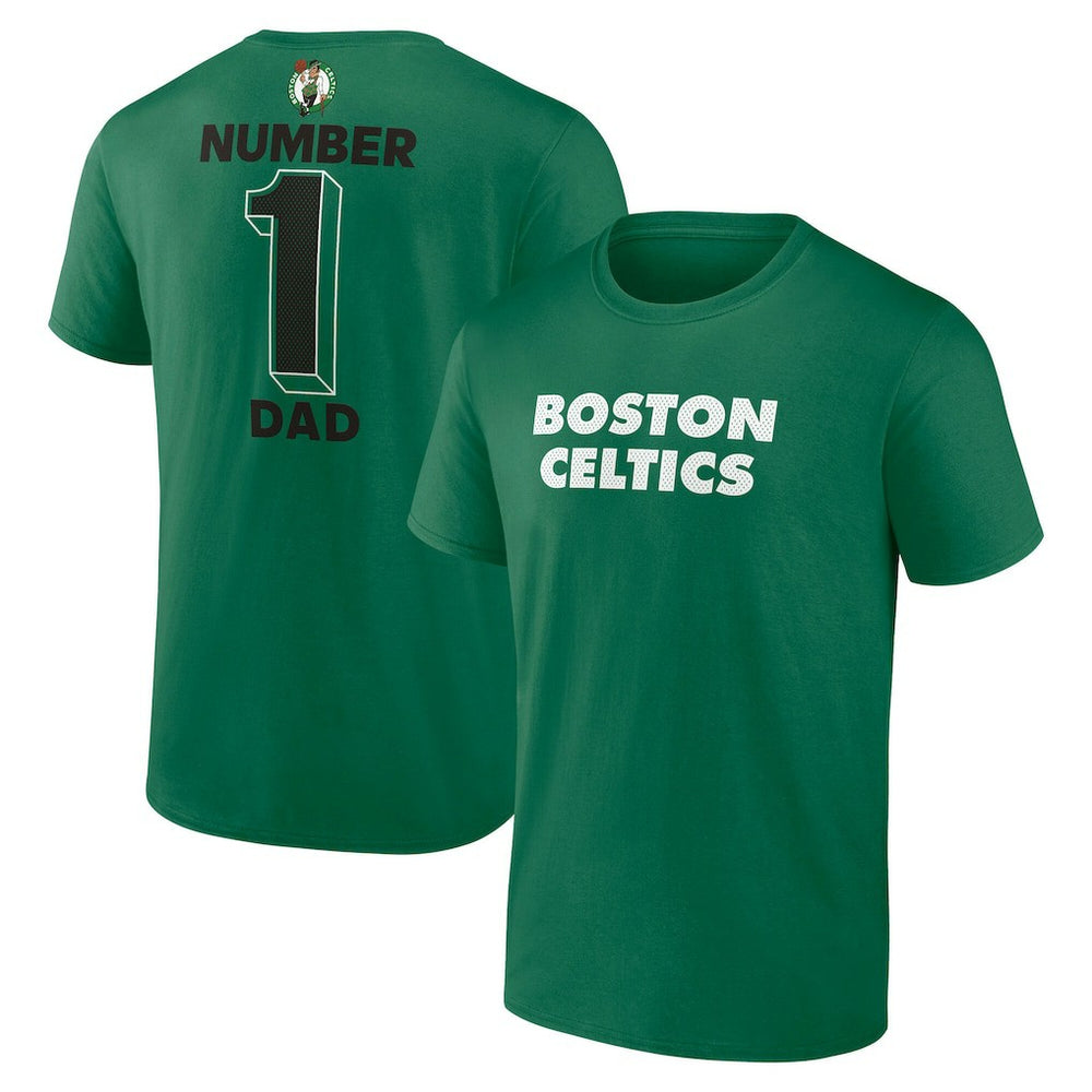 Boston Celtics #1 Dad Jersey T-Shirt Kelly Green