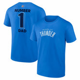 Oklahoma City Thunder #1 Dad Jersey T-Shirt Blue