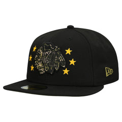 Chicago Blackhawks New Era Military Appreciation Digital Camo Stars 59FIFTY Fitted Hat - Black - NHL 203156195