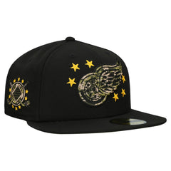 Detroit Red Wings New Era Military Appreciation Digital Camo Stars 59FIFTY Fitted Hat - Black - NHL 203156198