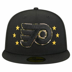 Philadelphia Flyers New Era Military Appreciation Digital Camo Stars 59FIFTY Fitted Hat - Black - NHL 203156205
