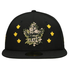Toronto Maple Leafs New Era Military Appreciation Digital Camo Stars 59FIFTY Fitted Hat - Black - NHL 203156206