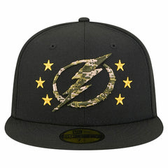 Tampa Bay Lightning New Era Military Appreciation Digital Camo Stars 59FIFTY Fitted Hat - Black - NHL 203156208