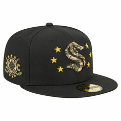 Seattle Kraken New Era Military Appreciation Digital Camo Stars 59FIFTY Fitted Hat - Black - NHL 203156209