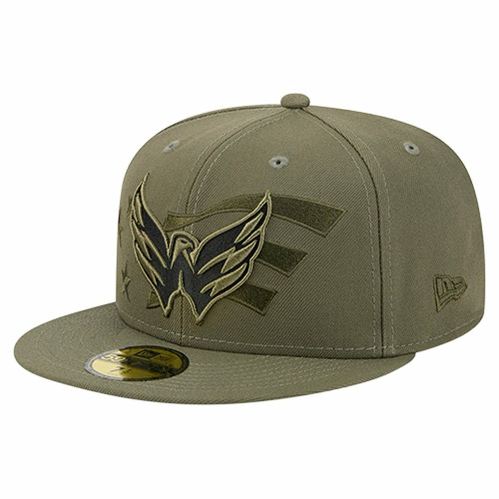 Washington Capitals New Era Military Appreciation Flag 59FIFTY Fitted Hat - Olive - NHL 203156211