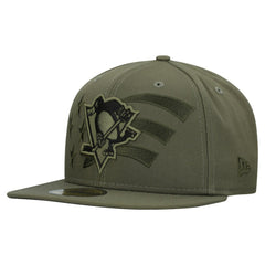 Pittsburgh Penguins New Era Military Appreciation Flag 59FIFTY Fitted Hat - Olive - NHL 203156218