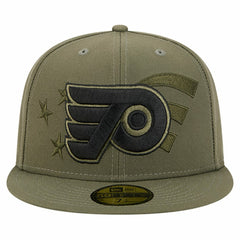 Philadelphia Flyers New Era Military Appreciation Flag 59FIFTY Fitted Hat - Olive - NHL 203156220