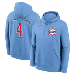 Pete Crow-Armstrong Chicago Cubs Nike Player Name & Number Club Fleece Pullover Hoodie - Light Blue - Nike Lifestyle