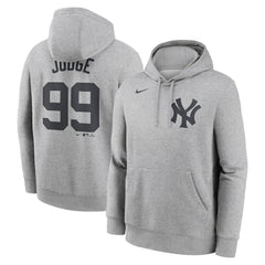Aaron Judge New York Yankees Nike Player Name & Number Club Fleece Pullover Hoodie - Heather Gray - Nike Discount