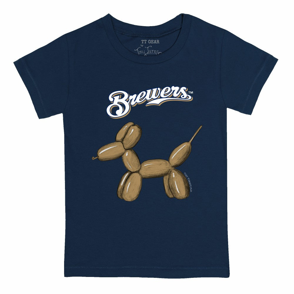 Milwaukee Brewers Tiny Turnip Youth Balloon Dog T-Shirt - Navy - MLB Online