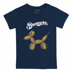 Milwaukee Brewers Tiny Turnip Youth Balloon Dog T-Shirt - Navy - MLB Online