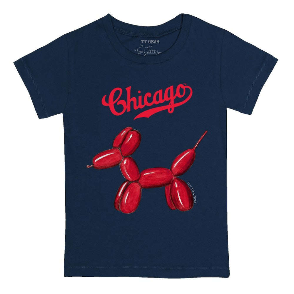 Chicago Cubs Tiny Turnip Youth Balloon Dog T-Shirt - Navy - MLB Online
