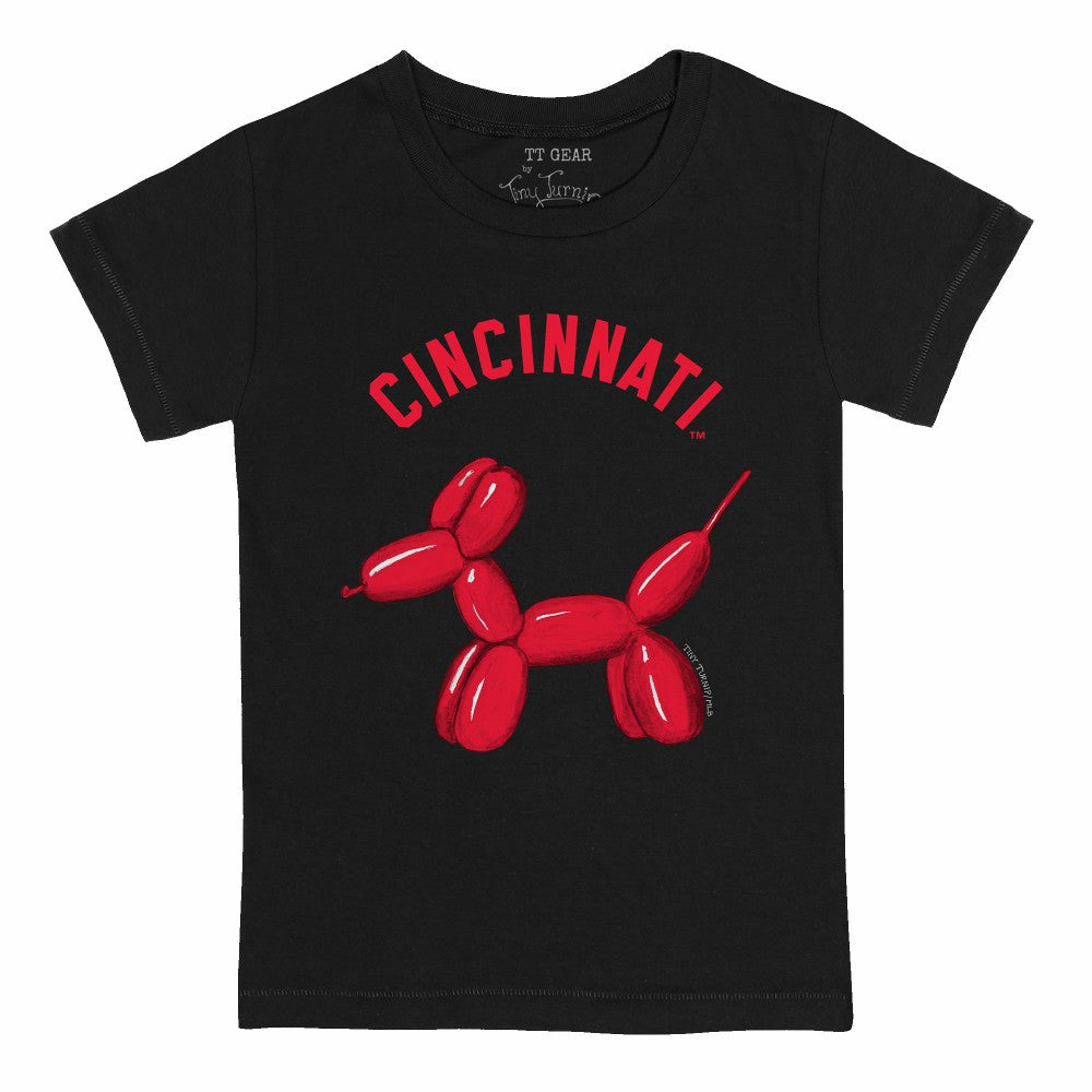 Cincinnati Reds Tiny Turnip Youth Balloon Dog T-Shirt - Black - MLB Lifestyle