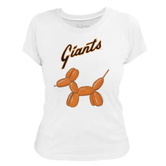 San Francisco Giants Tiny Turnip Women's Balloon Dog T-Shirt - White - MLB Online